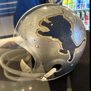 Historischer Helm der Detroit Lions