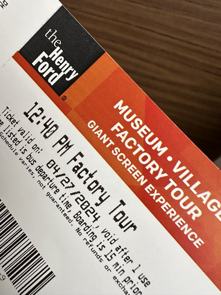 Ticket für die Factory Tour von The Henry Ford