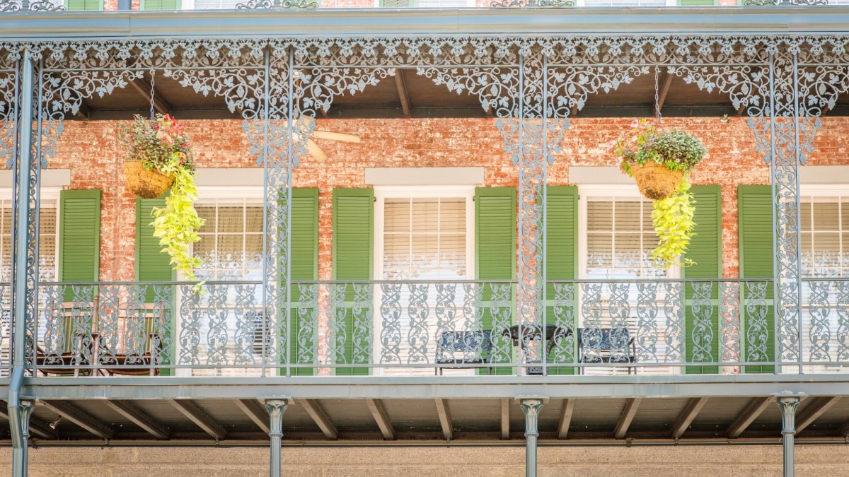 Gusseiserner Balkon des Marshall House