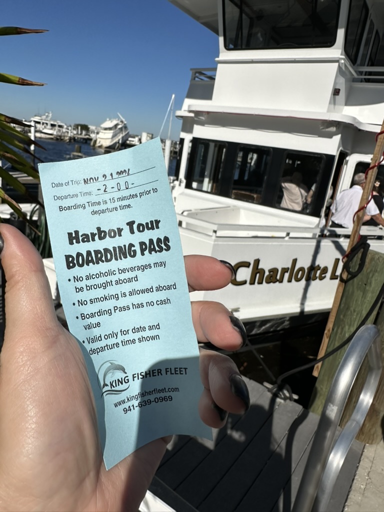 Boarding Pass für eine Tour durch Charlotte Harbor