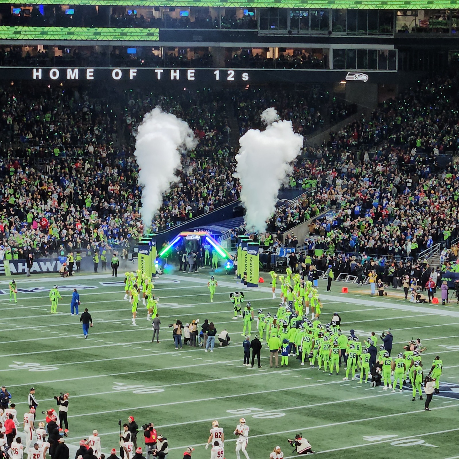 Seattle, Washington – Einlauf der Seahawks