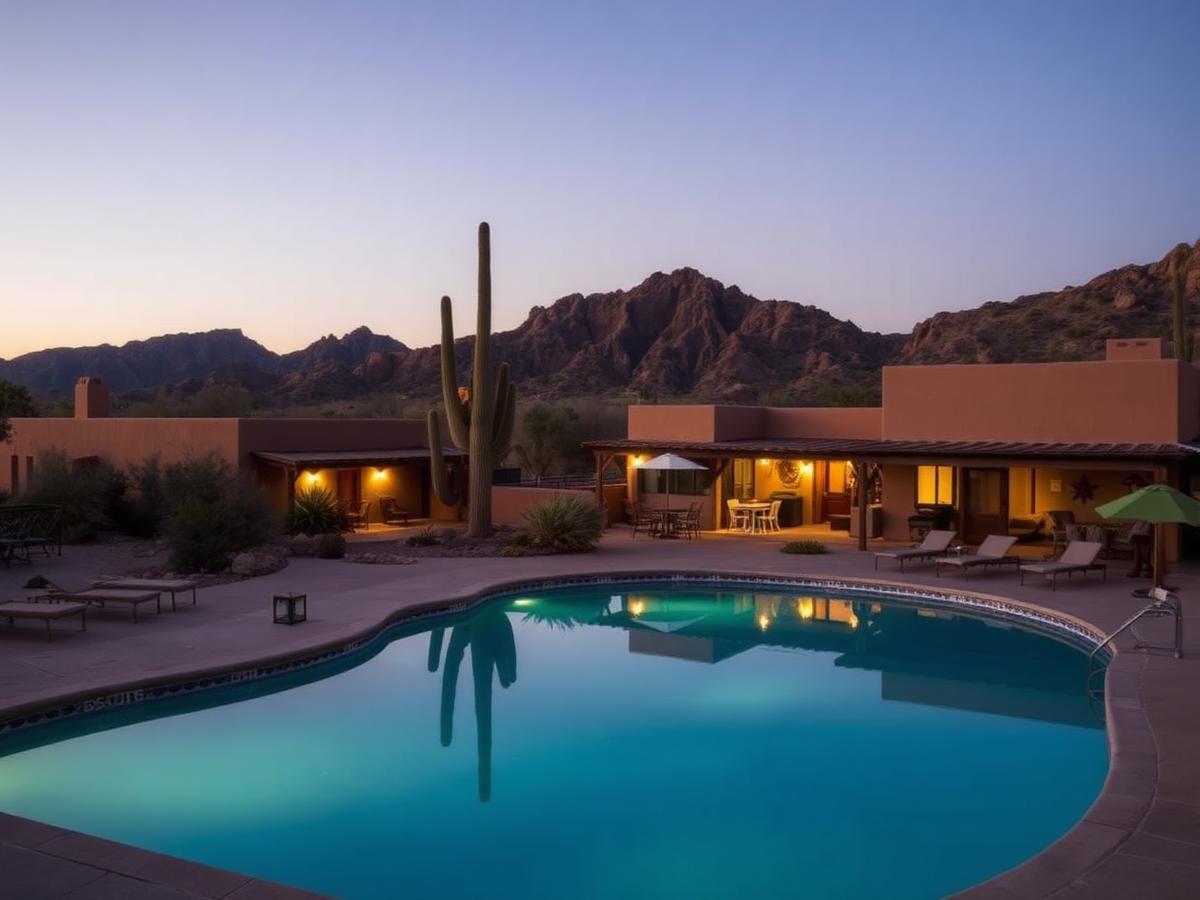Pool einer Wüstenranch in Arizona